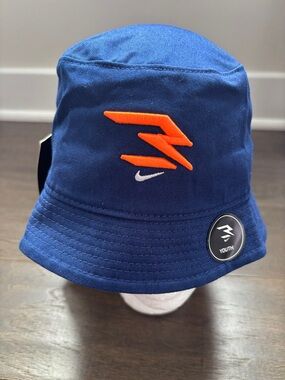 Nike Bucket Hat,Sun protection Blue Void,total orange Swoosh,3 Brand,vented